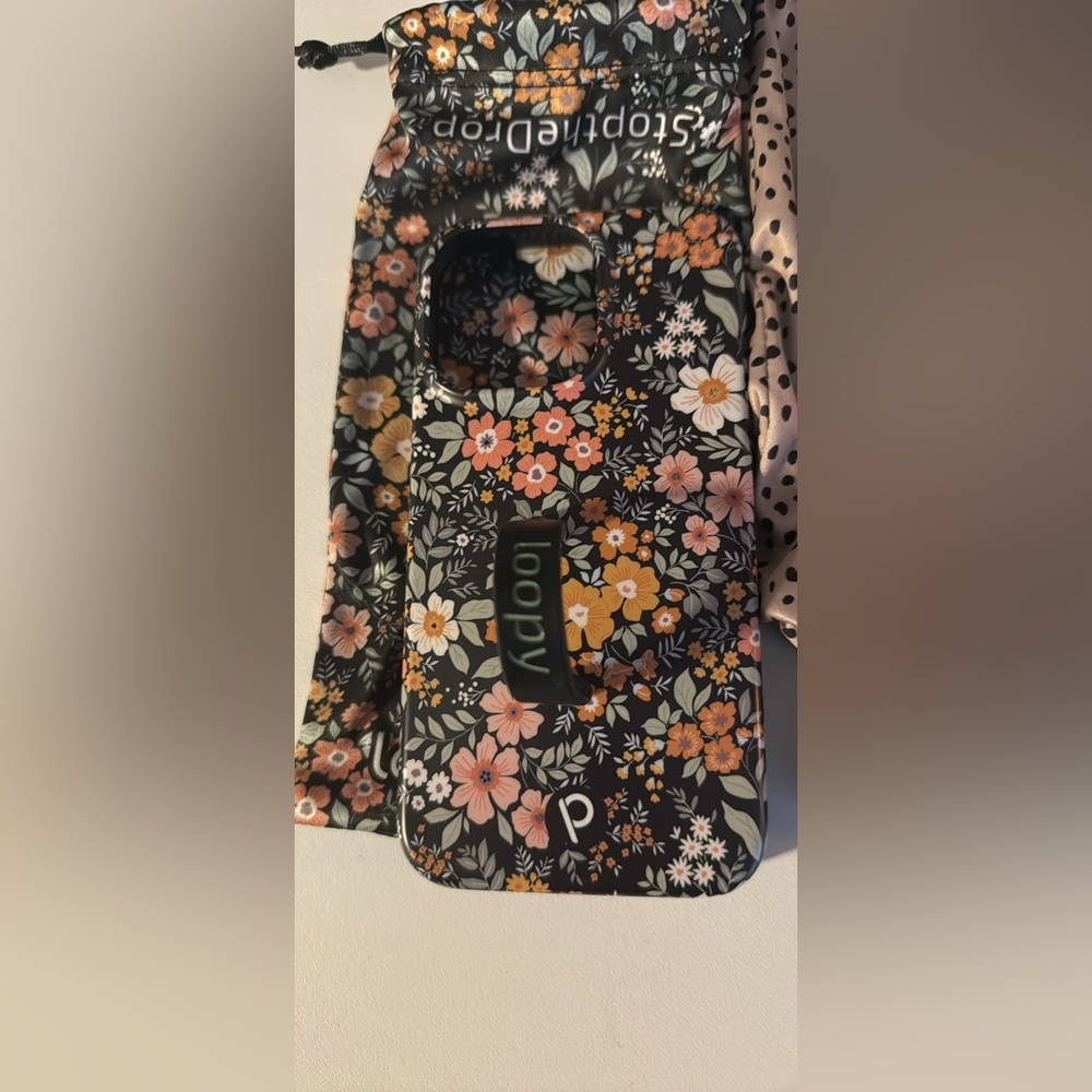Loopy Case Black Floral Phone Case